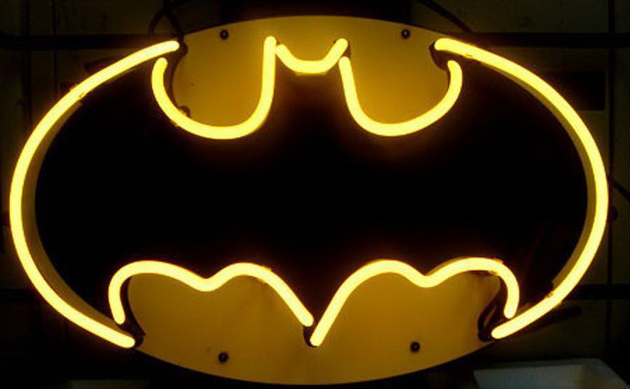 Batman Comic Hero Back Board Neon Sign
